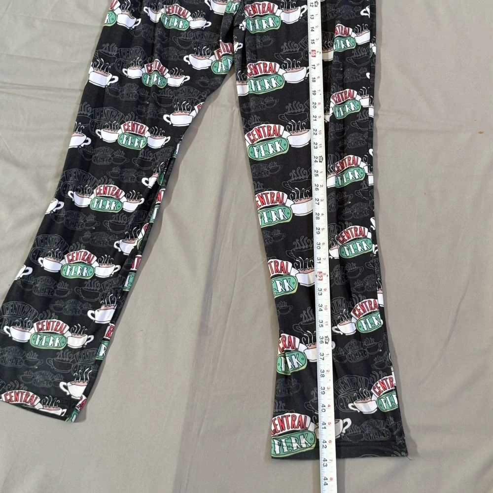 Friends Central Perk Lounge Pants Womens Black Coffee Logo Pajama Bottoms XL - Picture 4 of 4